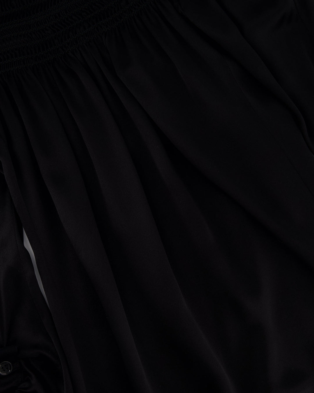 Saint Laurent Black Silk Off the Shoulder, Long Sleeve Mini Dress with Sleeve Detail Size FR 36 (UK 8)