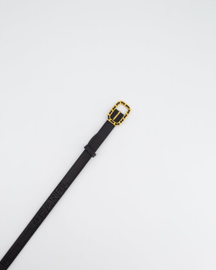 *RARE* Top Quality Chanel Collectors Weaved Chain Buckle Belt with Logo Detail Size 70c,