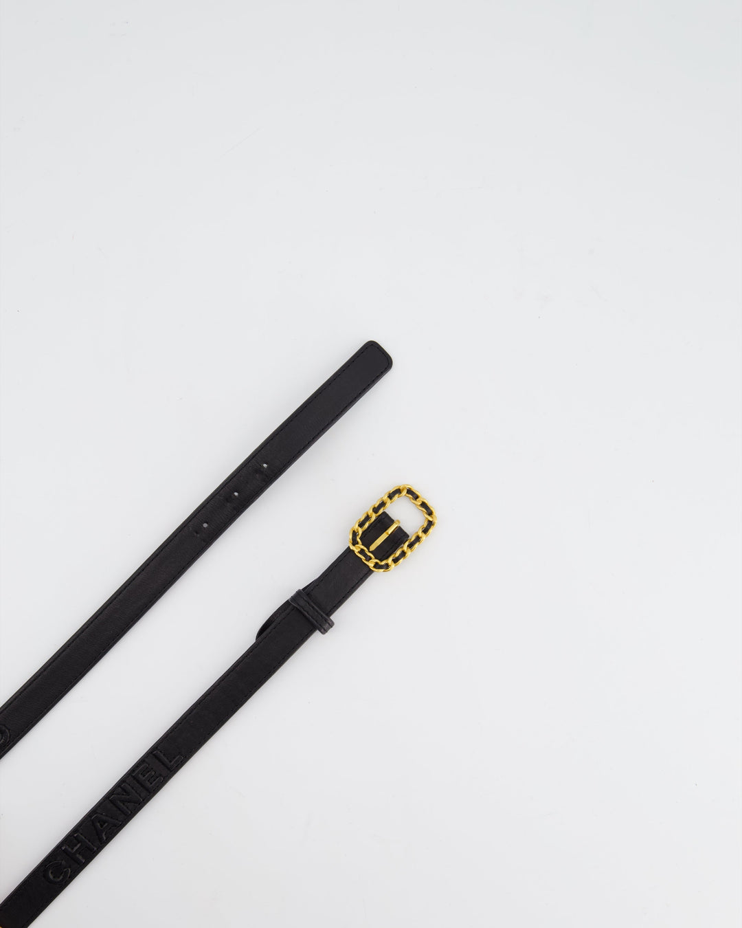 *RARE* Top Quality Chanel Collectors Weaved Chain Buckle Belt with Logo Detail Size 70c,