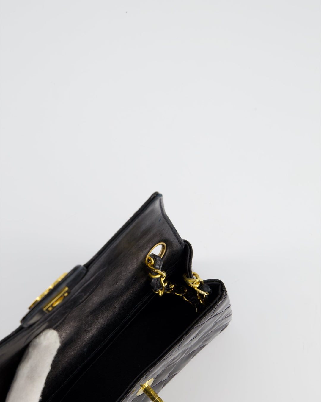 *RARE* Top Quality Chanel Vintage Black Mini Square Flap Bag in Patent Leather with 24k Gold Hardware