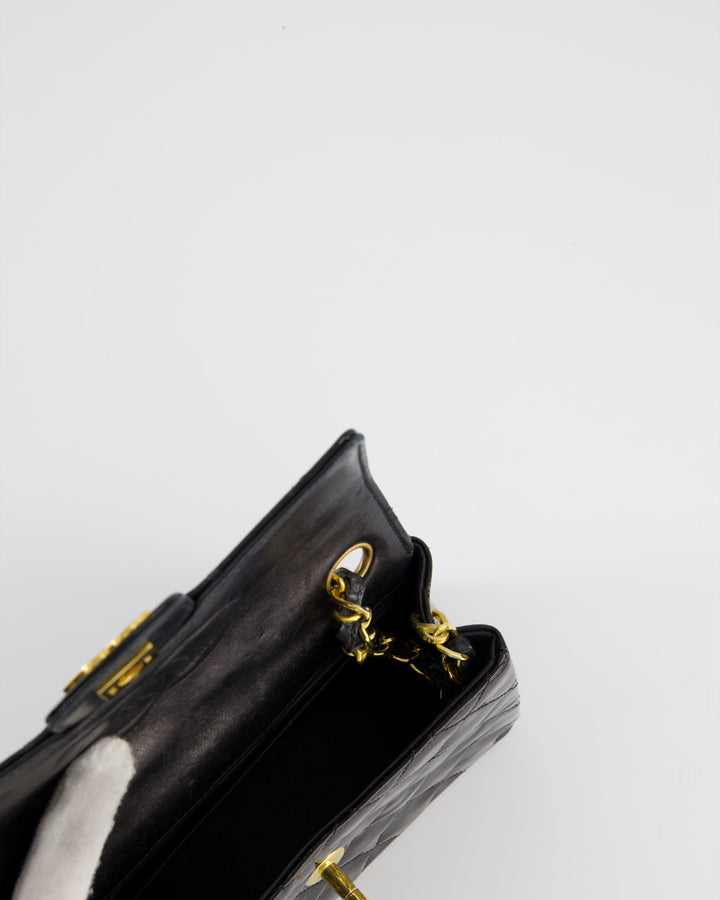 *RARE* Top Quality Chanel Vintage Black Mini Square Flap Bag in Patent Leather with 24k Gold Hardware