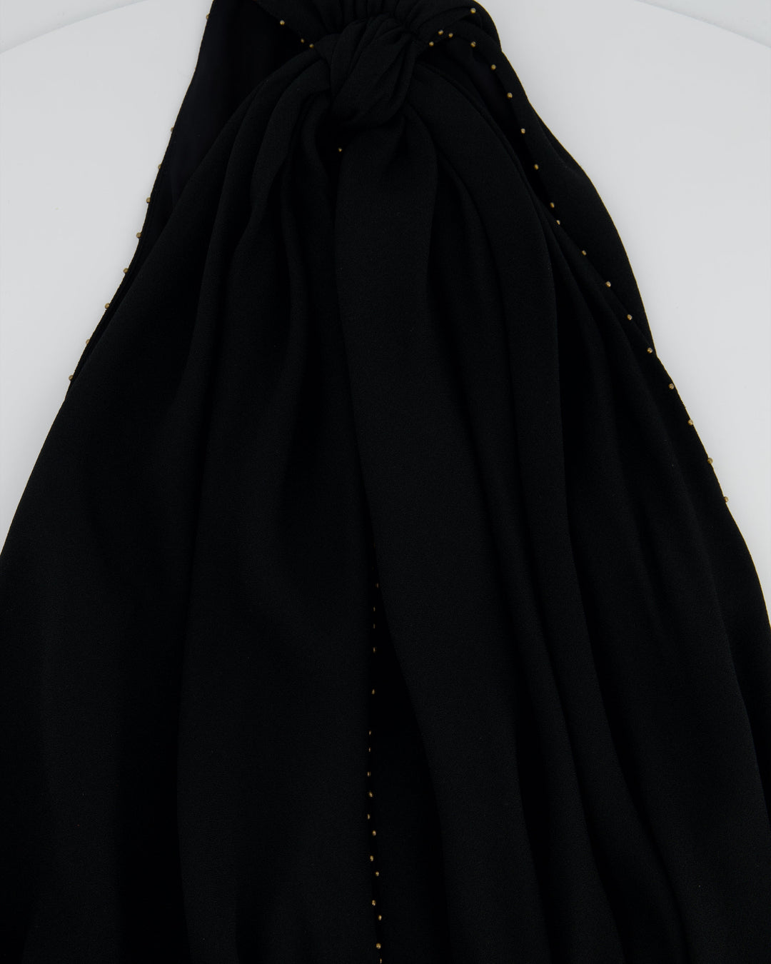 Saint Laurent Black Sleeveless Dress with Small Bronze Studs Size FR 40 (UK 12)