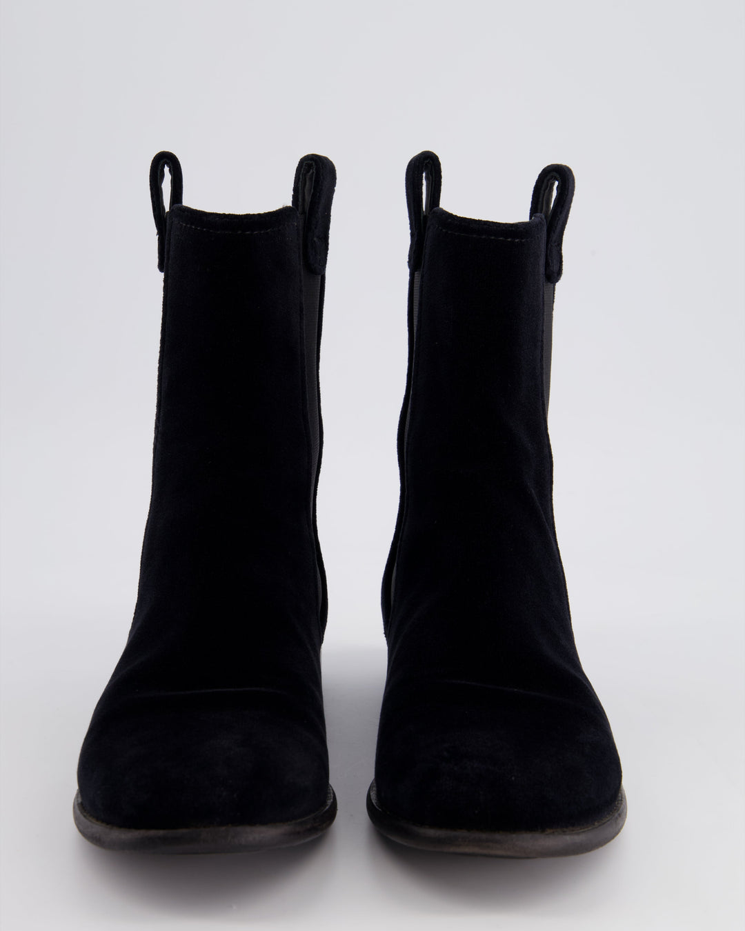 Top Quality Chanel Black Velvet High Top Boots with Gold Camellia Detail Size EU 40.5