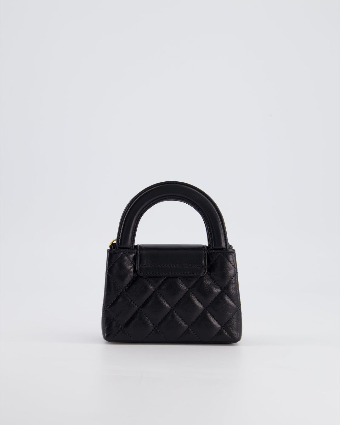 *HOT & RARE* Top Quality Chanel Black Nano Kelly Shopping Bag in Calfskin Leather with Brushed Antique Gold Hardware