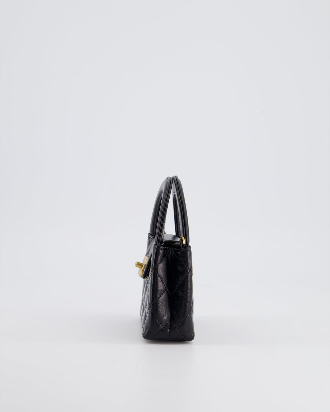 *HOT & RARE* Top Quality Chanel Black Nano Kelly Shopping Bag in Calfskin Leather with Brushed Antique Gold Hardware