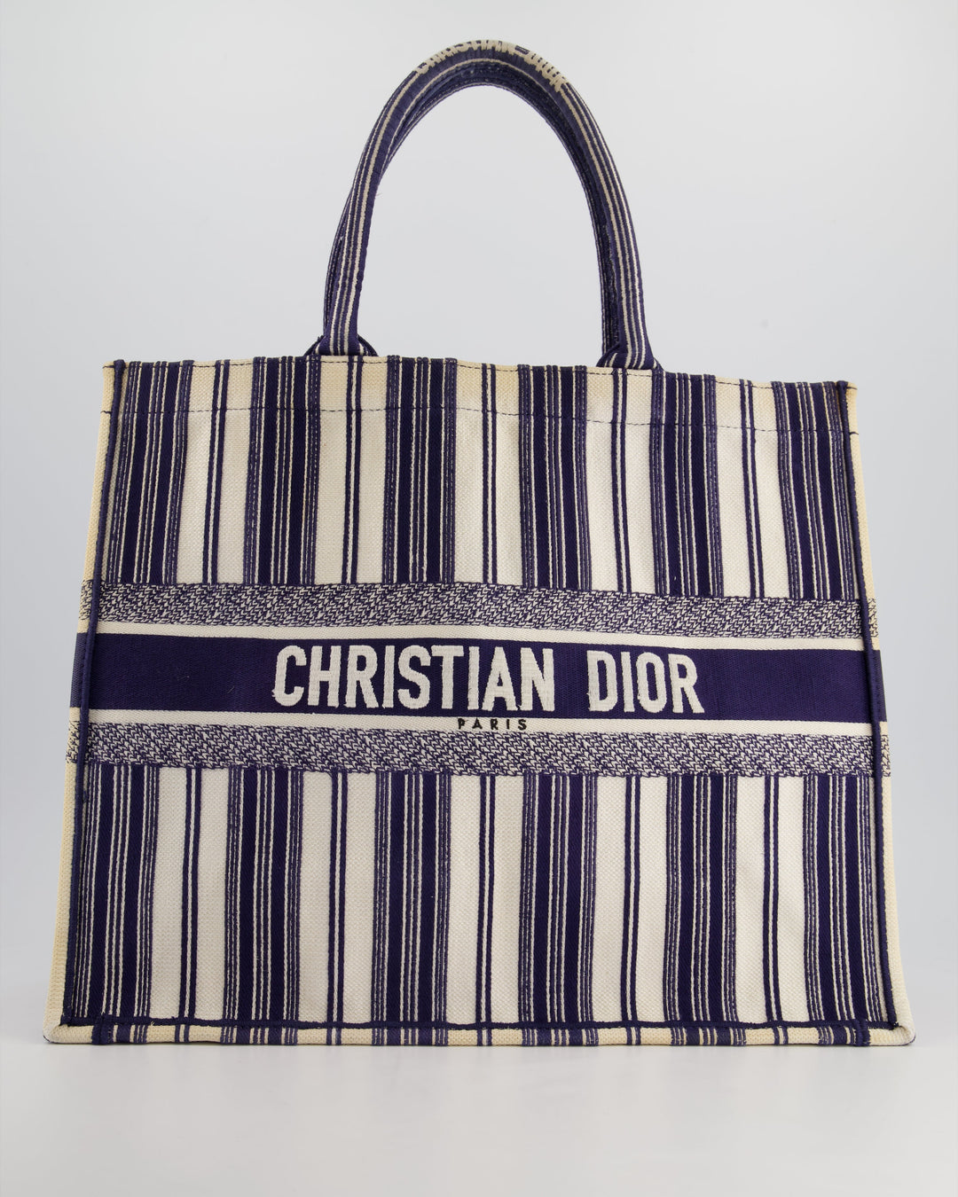 *FIRE PRICE* Christian Top quality Dior Navy & White La Canvas Porto Cervo Edition Book Tote