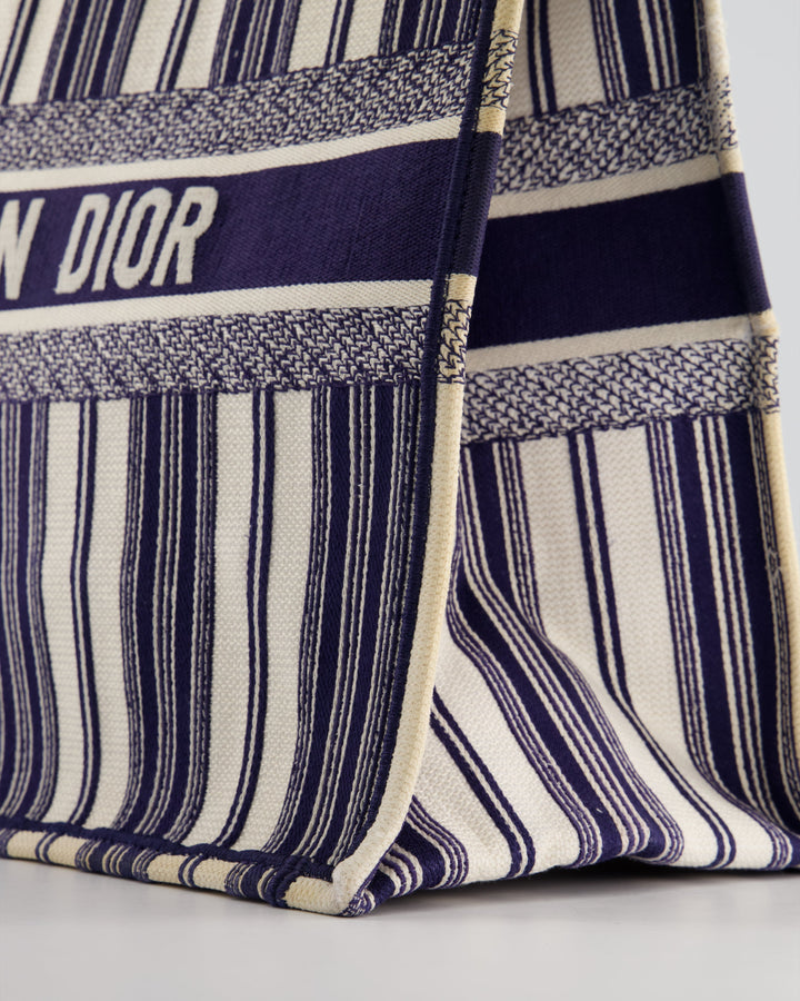 *FIRE PRICE* Christian Dior Navy & White La Canvas Porto Cervo Edition Book Tote