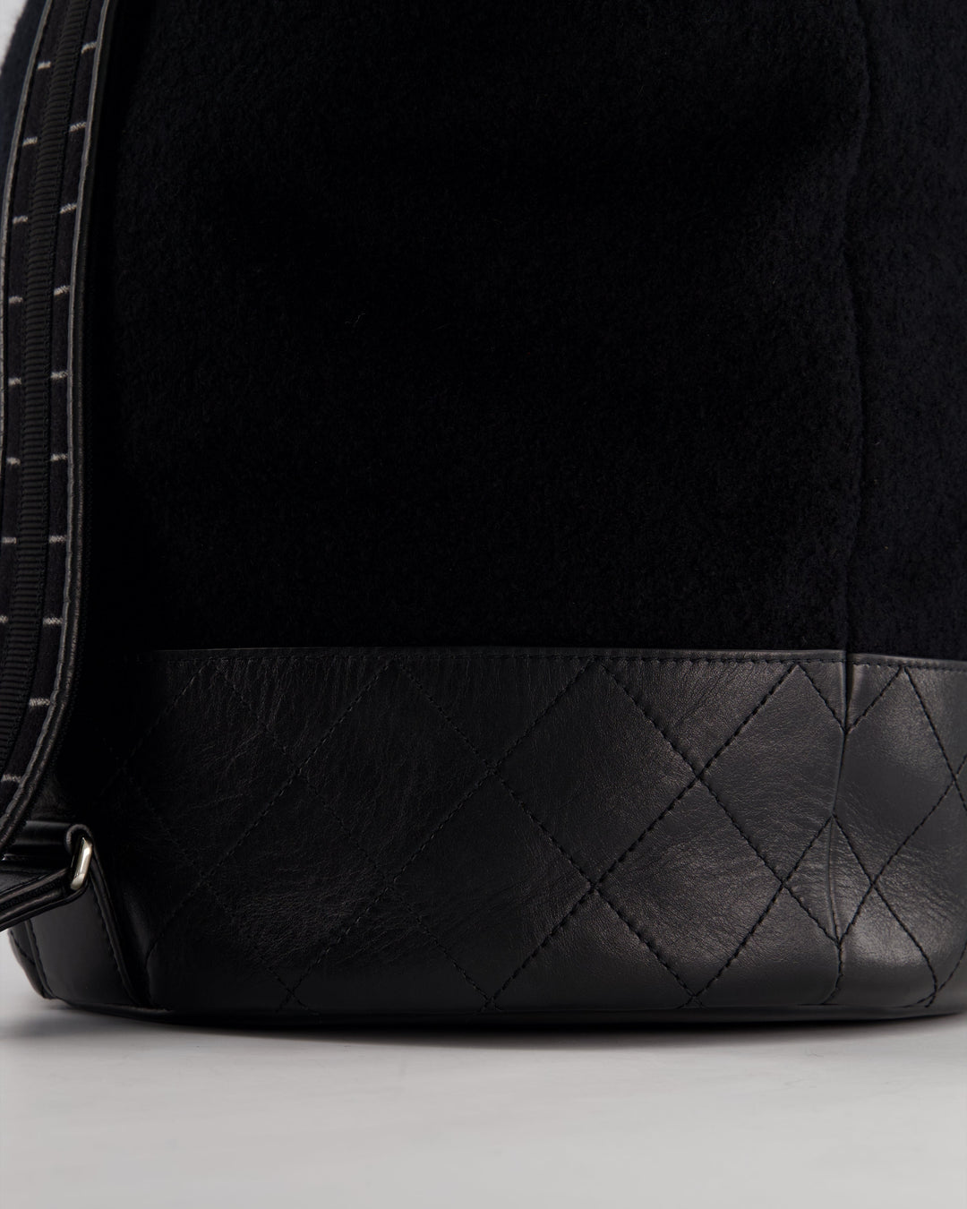 *SUPER RARE* Top Quality Chanel Pre-Fall 2018 Paris Hamburg Wool & Leather One Strap Backpack with Silver Hardware