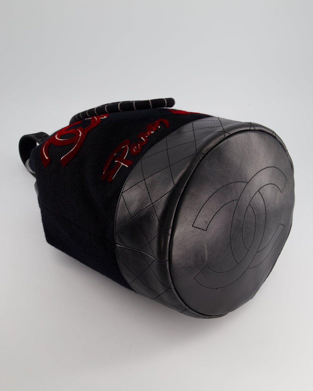 *SUPER RARE* Top Quality Chanel Pre-Fall 2018 Paris Hamburg Wool & Leather One Strap Backpack with Silver Hardware