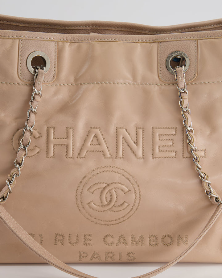 *FIRE PRICE* Top Quality Chanel Dusty Pink Small Deauville Tote Bag in Calfskin Leather with Silver Hardware