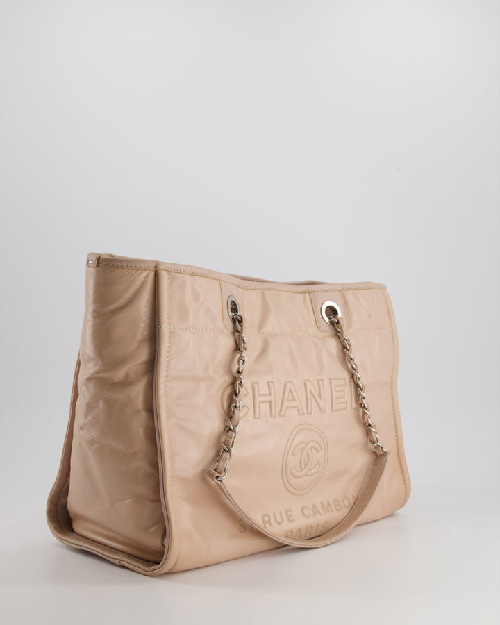 *FIRE PRICE* Top Quality Chanel Dusty Pink Small Deauville Tote Bag in Calfskin Leather with Silver Hardware
