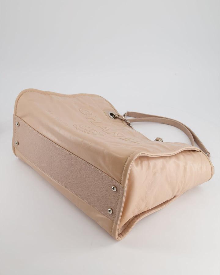 *FIRE PRICE* Top Quality Chanel Dusty Pink Small Deauville Tote Bag in Calfskin Leather with Silver Hardware