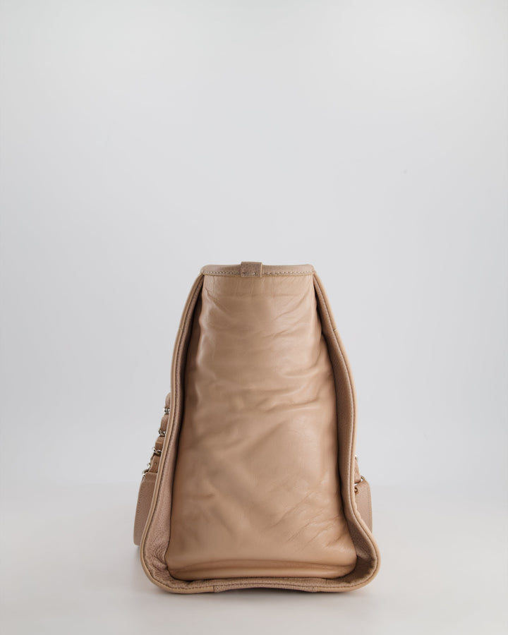 *FIRE PRICE* Top Quality Chanel Dusty Pink Small Deauville Tote Bag in Calfskin Leather with Silver Hardware