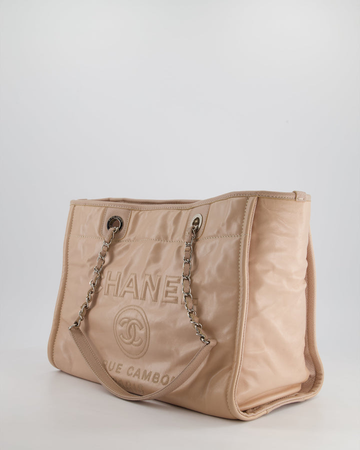 *FIRE PRICE* Top Quality Chanel Dusty Pink Small Deauville Tote Bag in Calfskin Leather with Silver Hardware