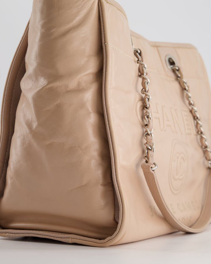 *FIRE PRICE* Top Quality Chanel Dusty Pink Small Deauville Tote Bag in Calfskin Leather with Silver Hardware