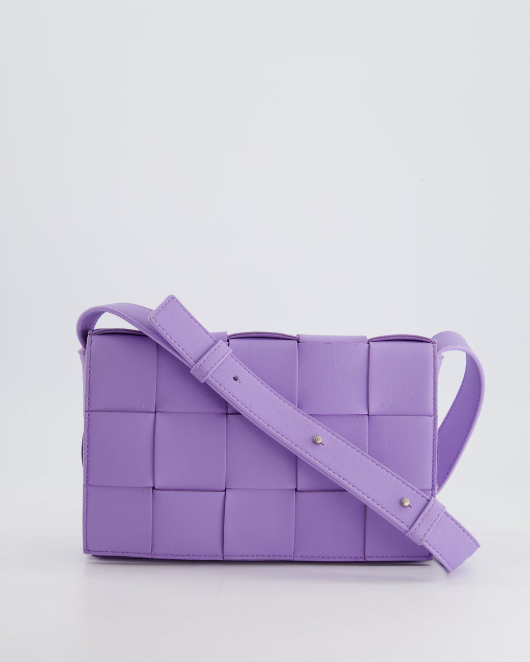 *RARE COLOUR* Top Quality Bottega Veneta Lilac Small Cassette Intrecciato Cross-Body Bag RRP £1,970