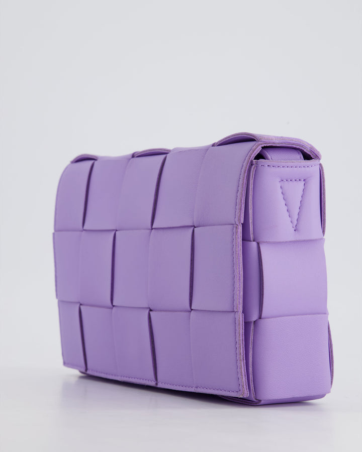*RARE COLOUR* Top Quality Bottega Veneta Lilac Small Cassette Intrecciato Cross-Body Bag RRP £1,970