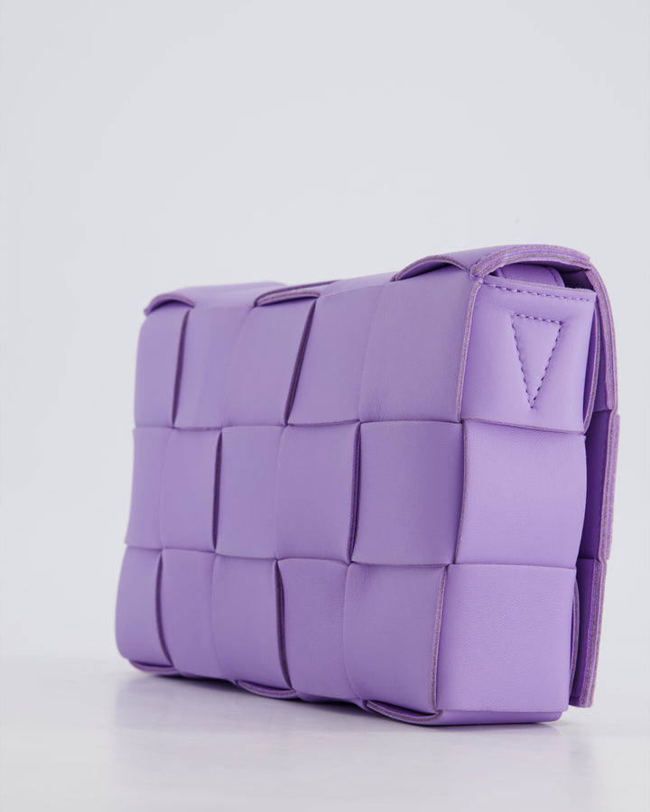 *RARE COLOUR* Top Quality Bottega Veneta Lilac Small Cassette Intrecciato Cross-Body Bag RRP £1,970