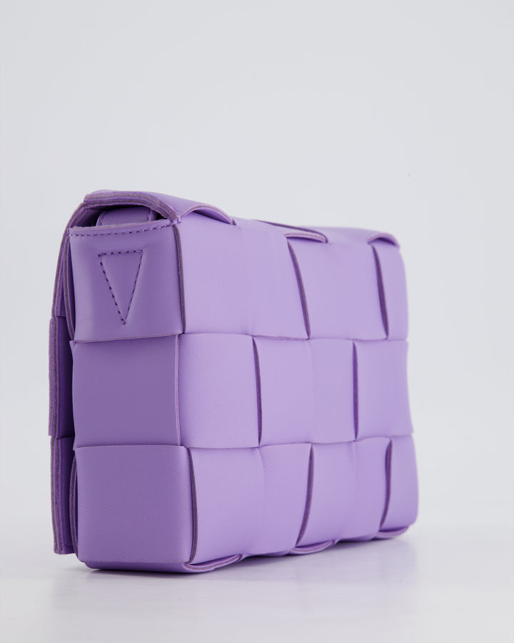 *RARE COLOUR* Top Quality Bottega Veneta Lilac Small Cassette Intrecciato Cross-Body Bag RRP £1,970