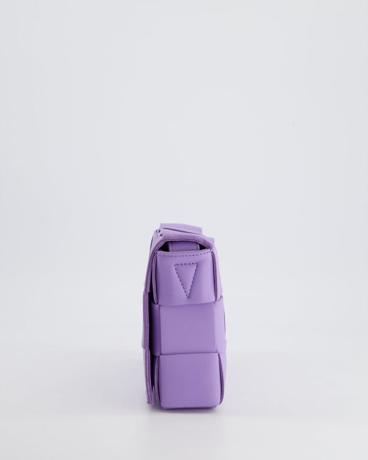 *RARE COLOUR* Top Quality Bottega Veneta Lilac Small Cassette Intrecciato Cross-Body Bag RRP £1,970