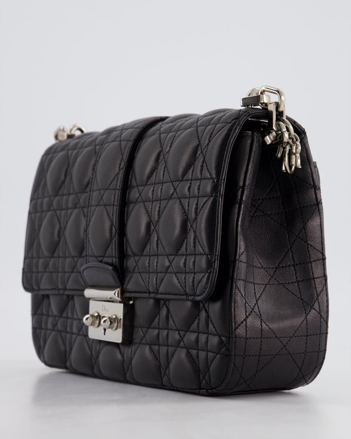 Christian Top quality Dior Black Cannage Miss Top quality Dior Leather Bag With Silver Hardware