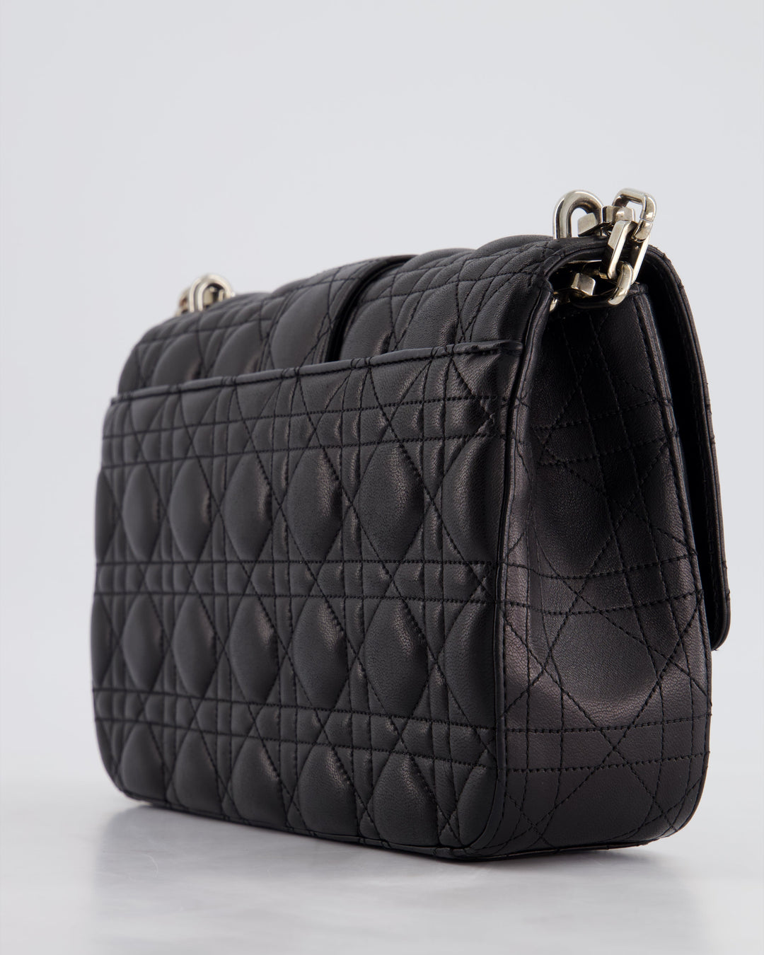 Christian Top quality Dior Black Cannage Miss Top quality Dior Leather Bag With Silver Hardware