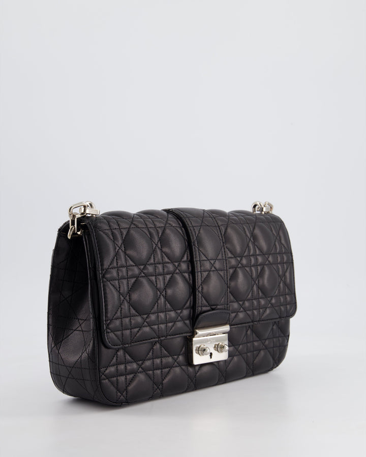 Christian Top quality Dior Black Cannage Miss Top quality Dior Leather Bag With Silver Hardware
