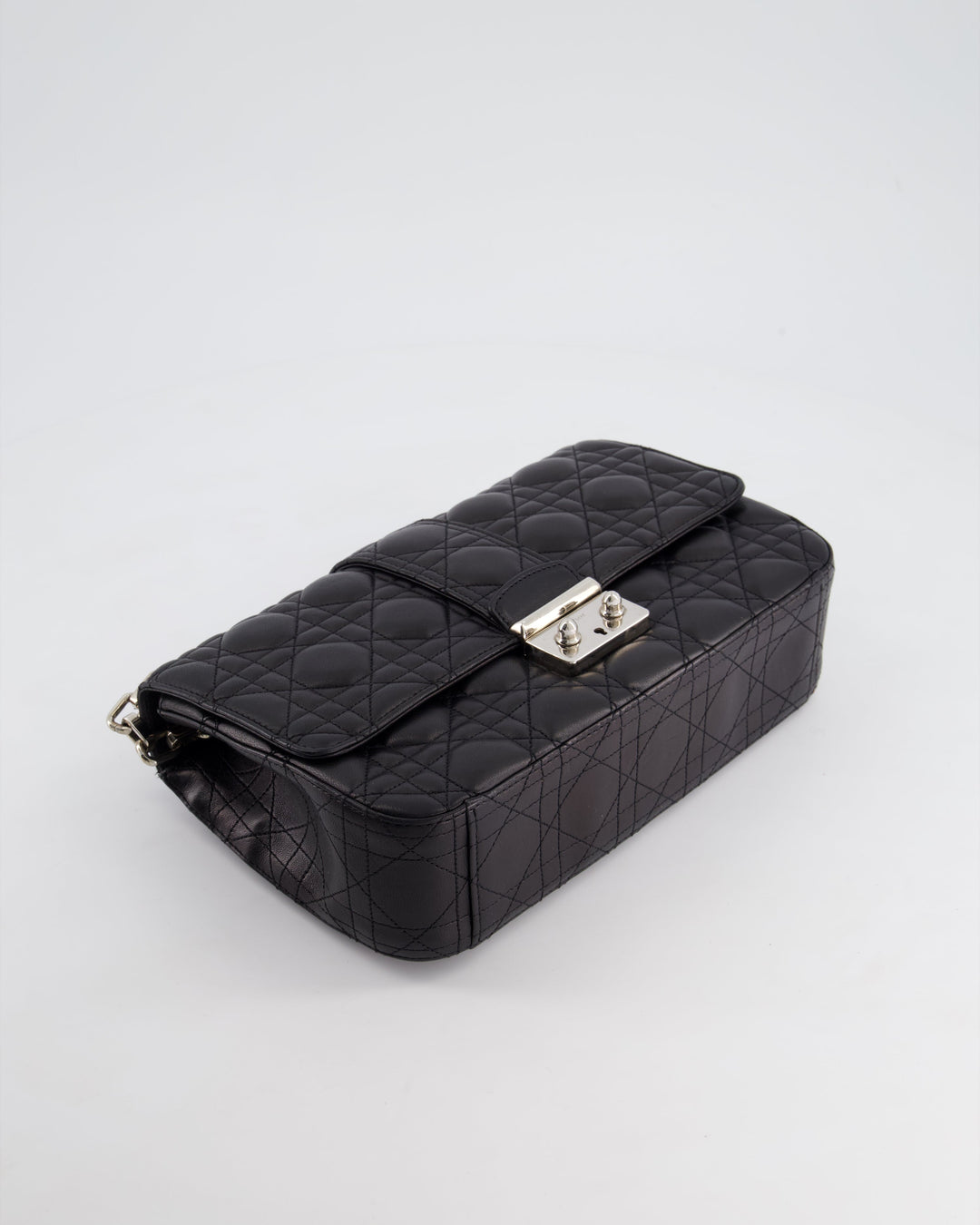 Christian Top quality Dior Black Cannage Miss Top quality Dior Leather Bag With Silver Hardware