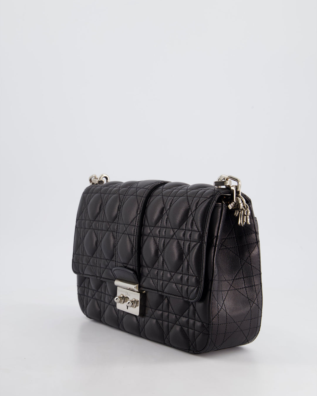 Christian Top quality Dior Black Cannage Miss Top quality Dior Leather Bag With Silver Hardware