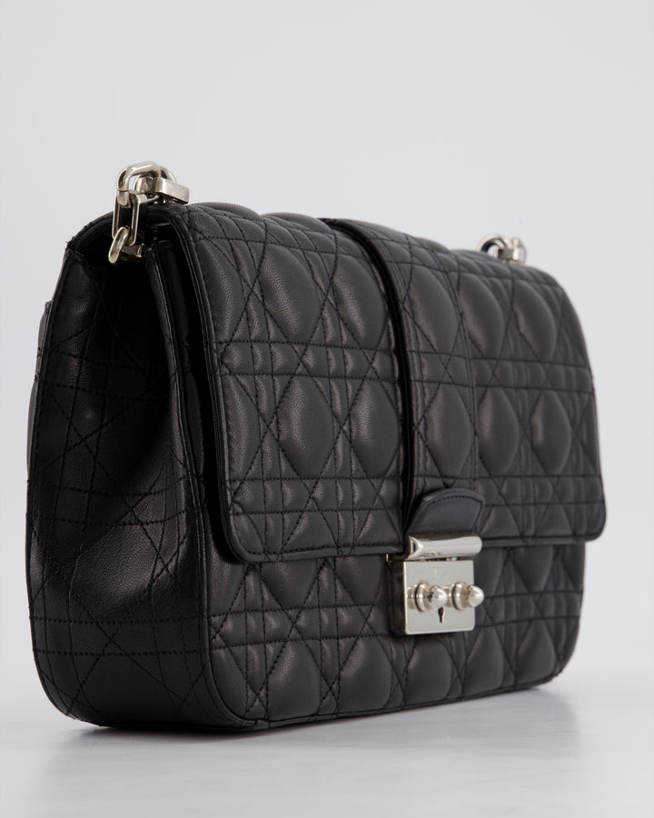 Christian Top quality Dior Black Cannage Miss Top quality Dior Leather Bag With Silver Hardware