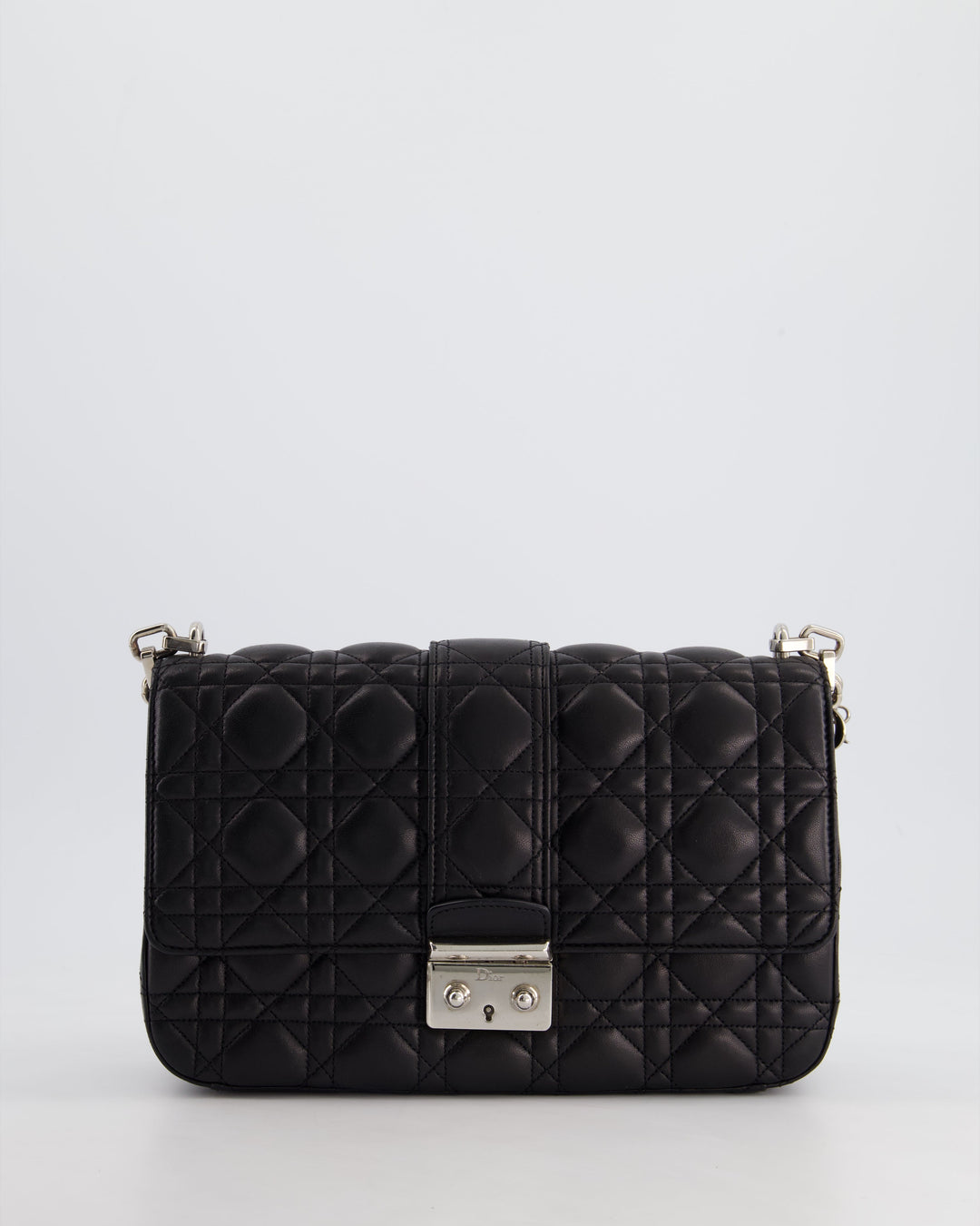 Christian Top quality Dior Black Cannage Miss Top quality Dior Leather Bag With Silver Hardware