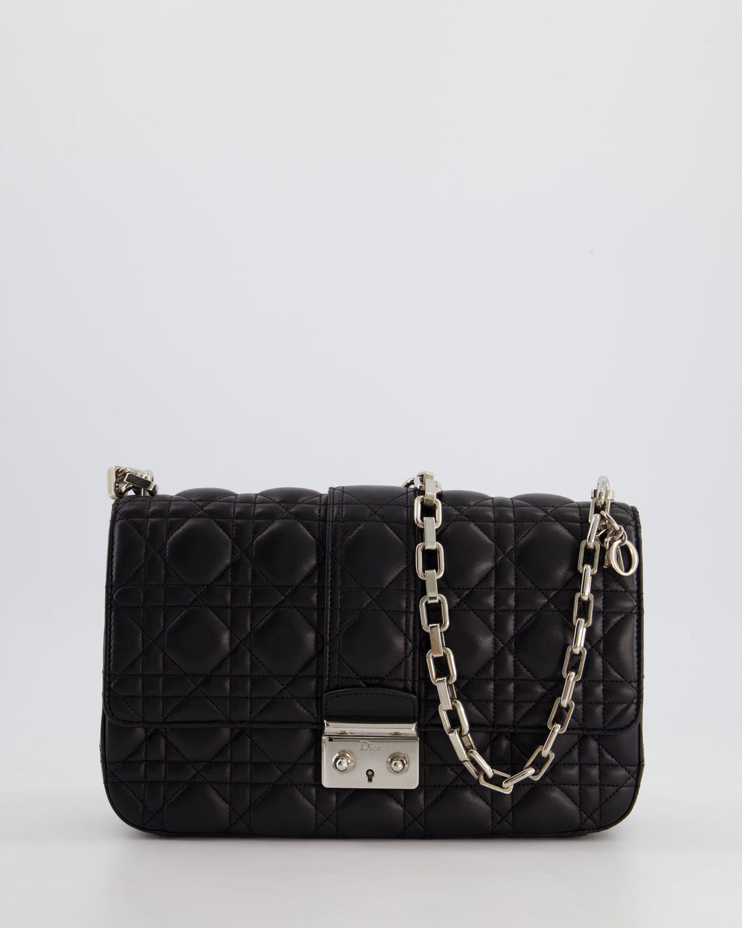 Christian Top quality Dior Black Cannage Miss Top quality Dior Leather Bag With Silver Hardware