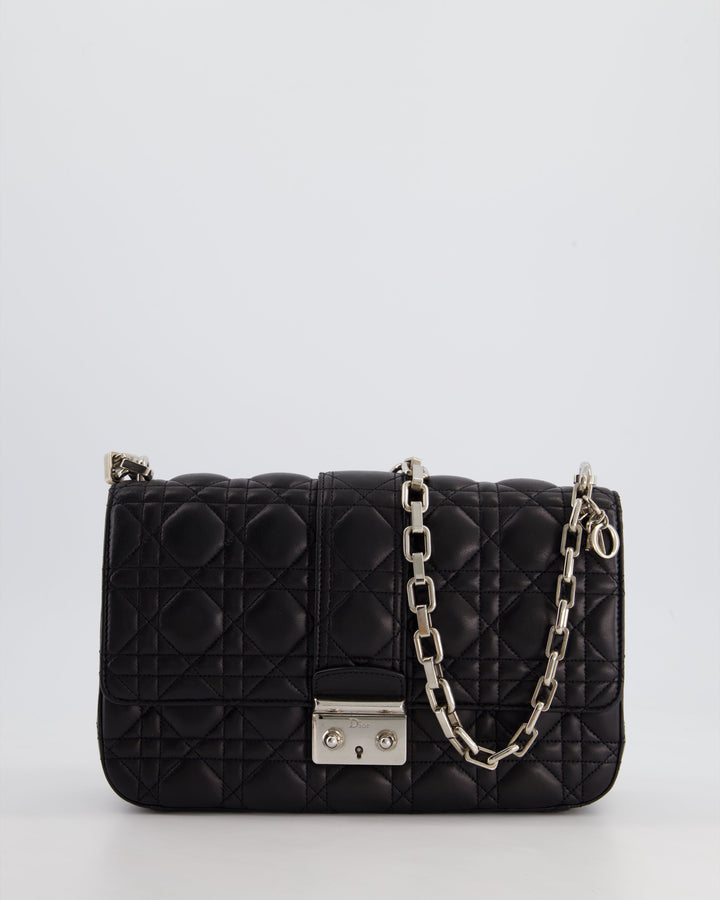 Christian Top quality Dior Black Cannage Miss Top quality Dior Leather Bag With Silver Hardware