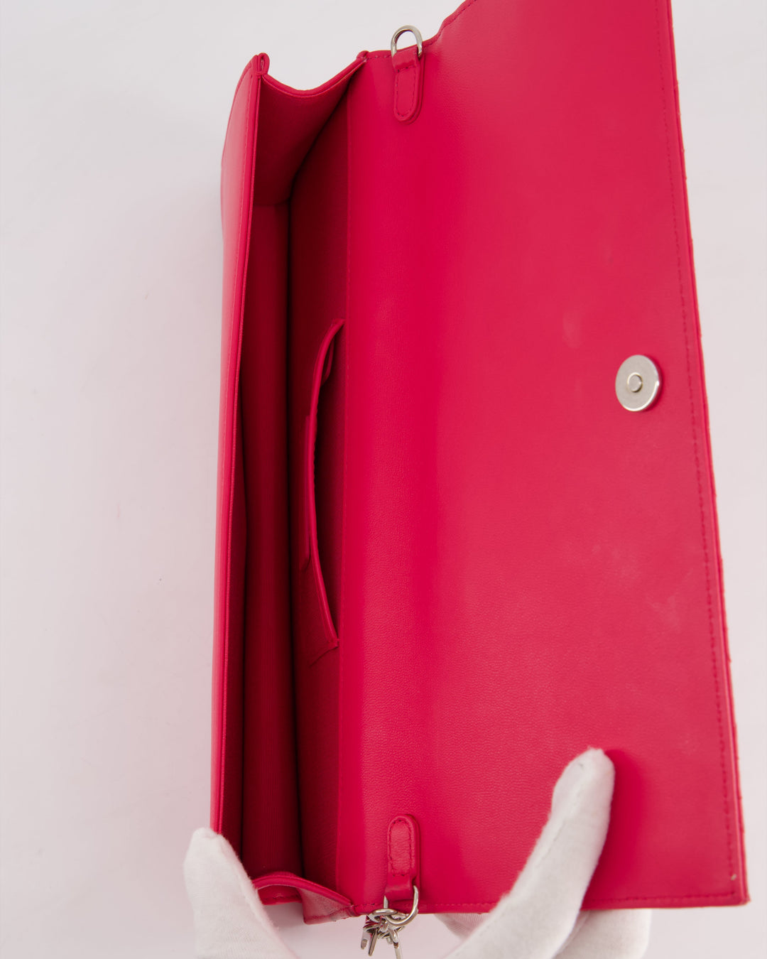 Christian Top quality Dior Strawberry Pink Lady Top quality Dior Voyager Long Clutch with Champagne Gold Hardware