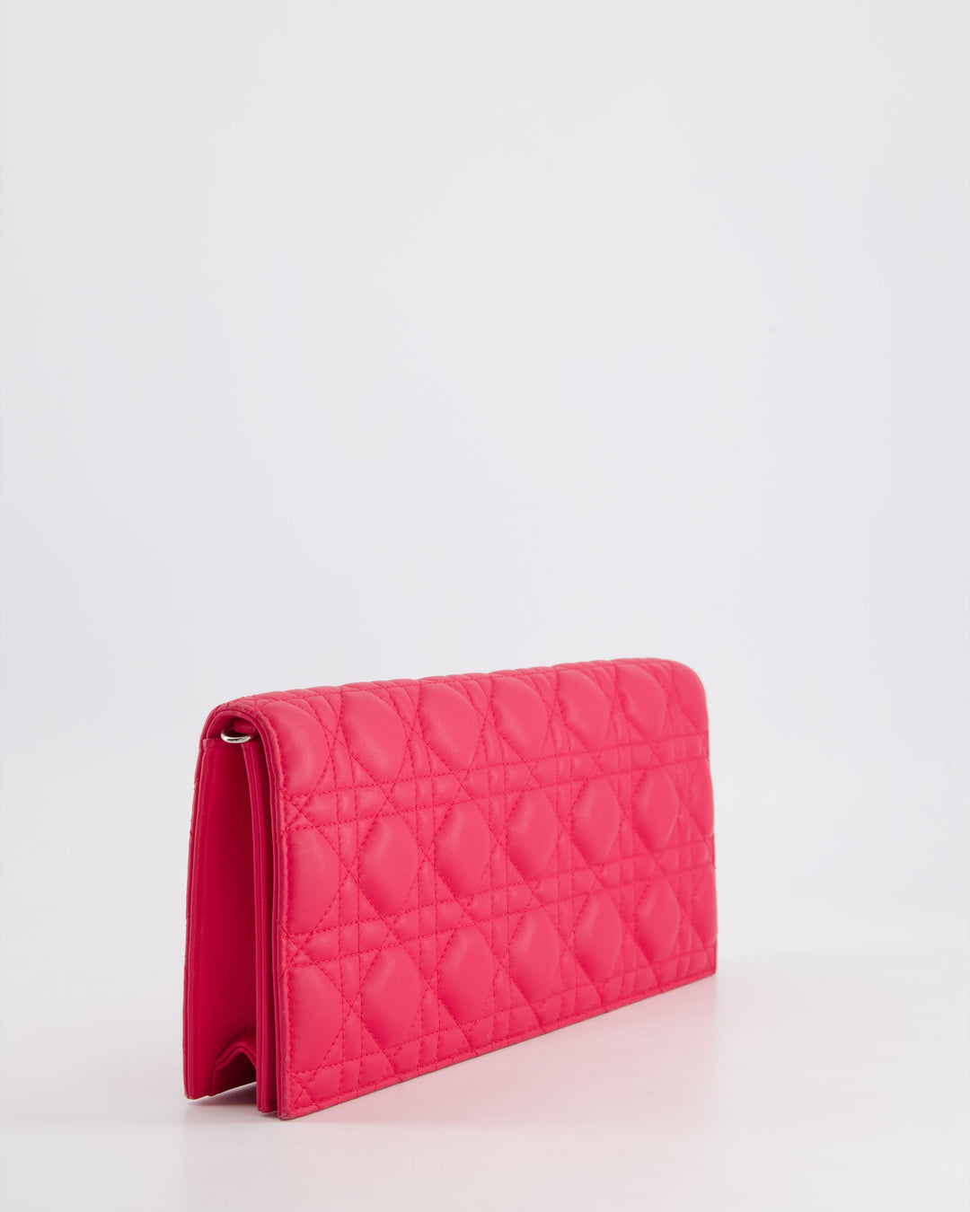 Christian Top quality Dior Strawberry Pink Lady Top quality Dior Voyager Long Clutch with Champagne Gold Hardware