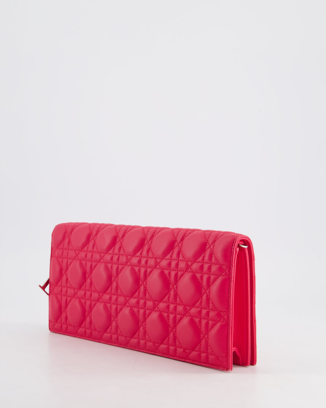 Christian Top quality Dior Strawberry Pink Lady Top quality Dior Voyager Long Clutch with Champagne Gold Hardware