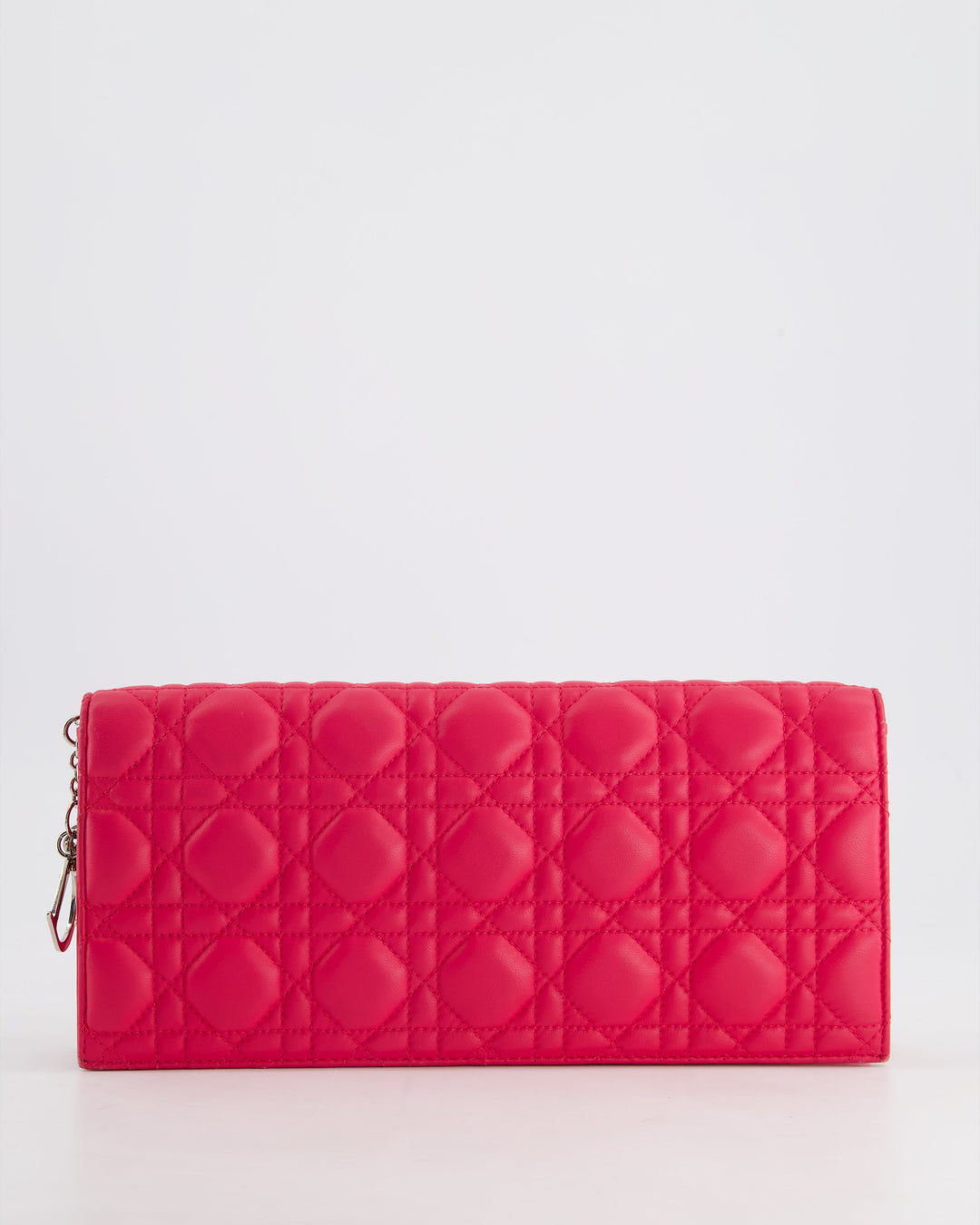 Christian Top quality Dior Strawberry Pink Lady Top quality Dior Voyager Long Clutch with Champagne Gold Hardware