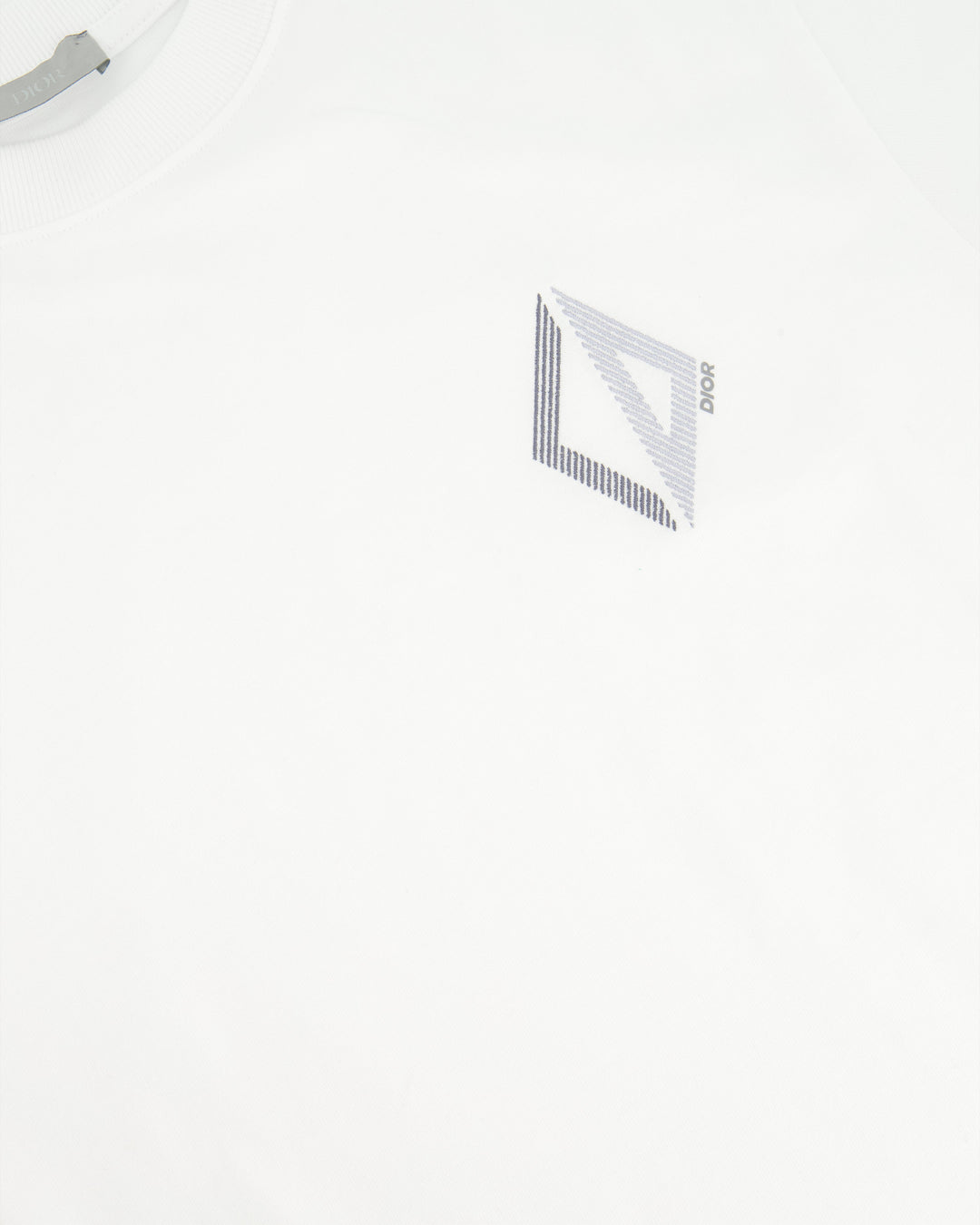Christian Top quality Dior Menswear White "CD Diamond Logo" T-Shirt Size XXS (UK 32)