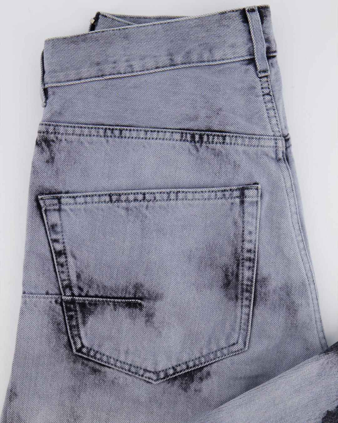 Christian Top quality Dior 01 Grey and Black Straight Leg Tie-Dye Jeans Size FR 34 (UK 6)