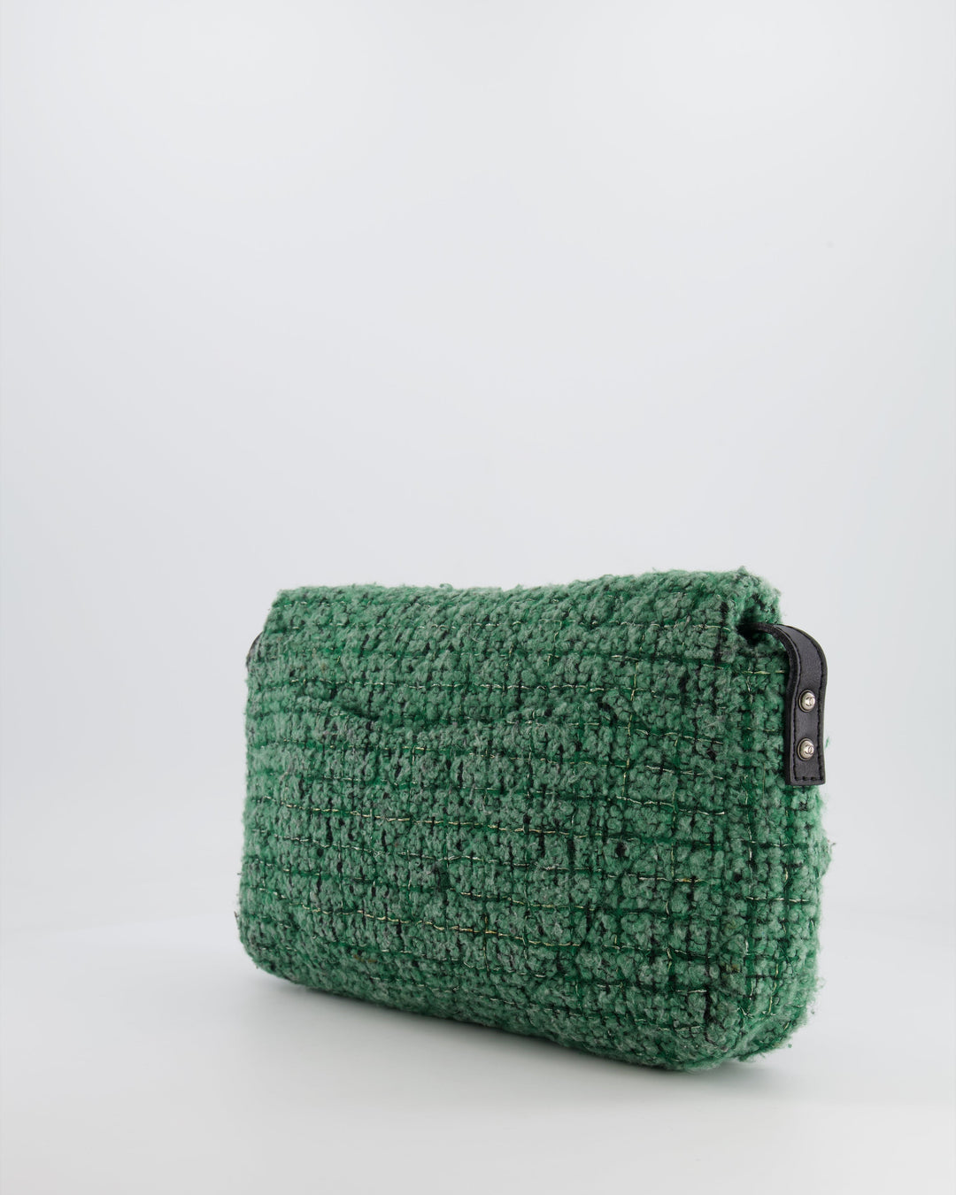 *FIRE PRICE* Top Quality Chanel Green Tweed 2.55 Large Crossbody Bag with Ruthenium Hardware