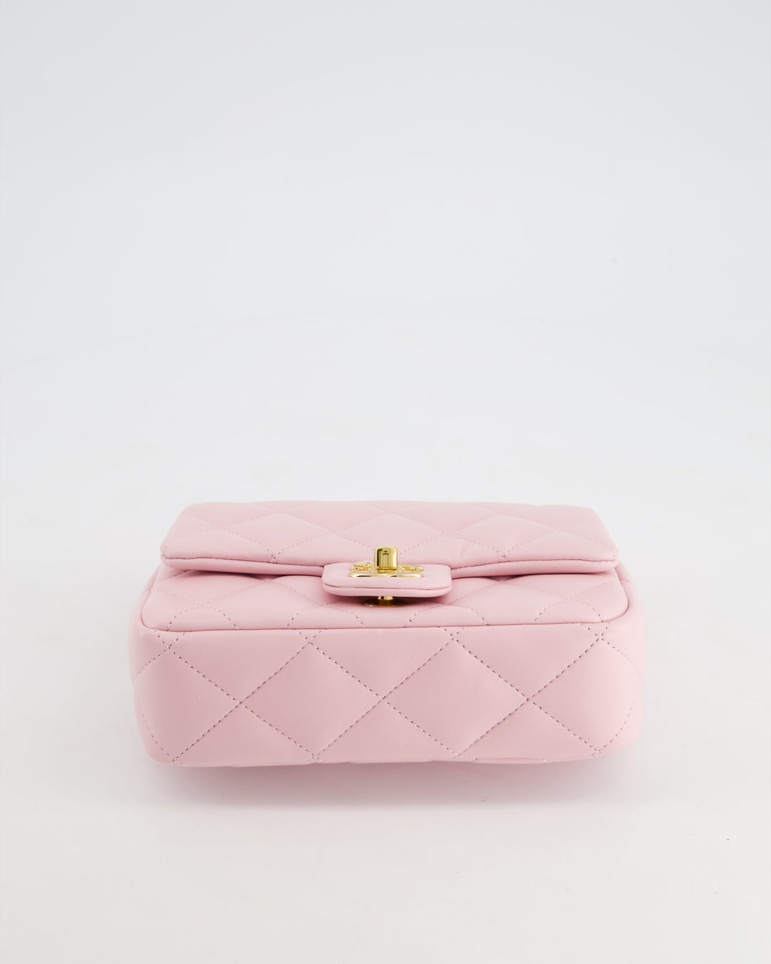 *CURRENT COLLECTION* Top Quality Chanel Petal Pink Mini Top Handle Bag in Calfskin Leather with Gold Hardware and Clear Perspex Handle Detail