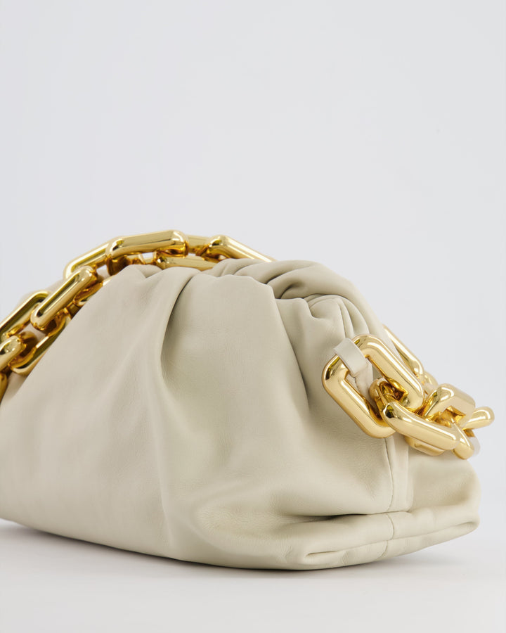 *FIRE PRICE* Bottega veneta Cream Leather Chain Pouch Bag with Gold Hardware RRP £2,850
