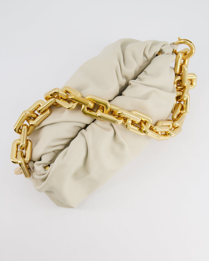 *FIRE PRICE* Top Quality Bottega Veneta Cream Leather Chain Pouch Bag with Gold Hardware RRP £2,850