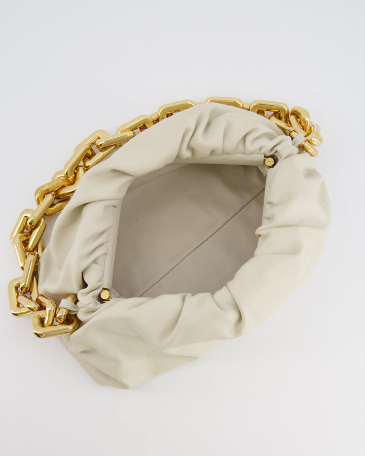 *FIRE PRICE* Top Quality Bottega Veneta Cream Leather Chain Pouch Bag with Gold Hardware RRP £2,850