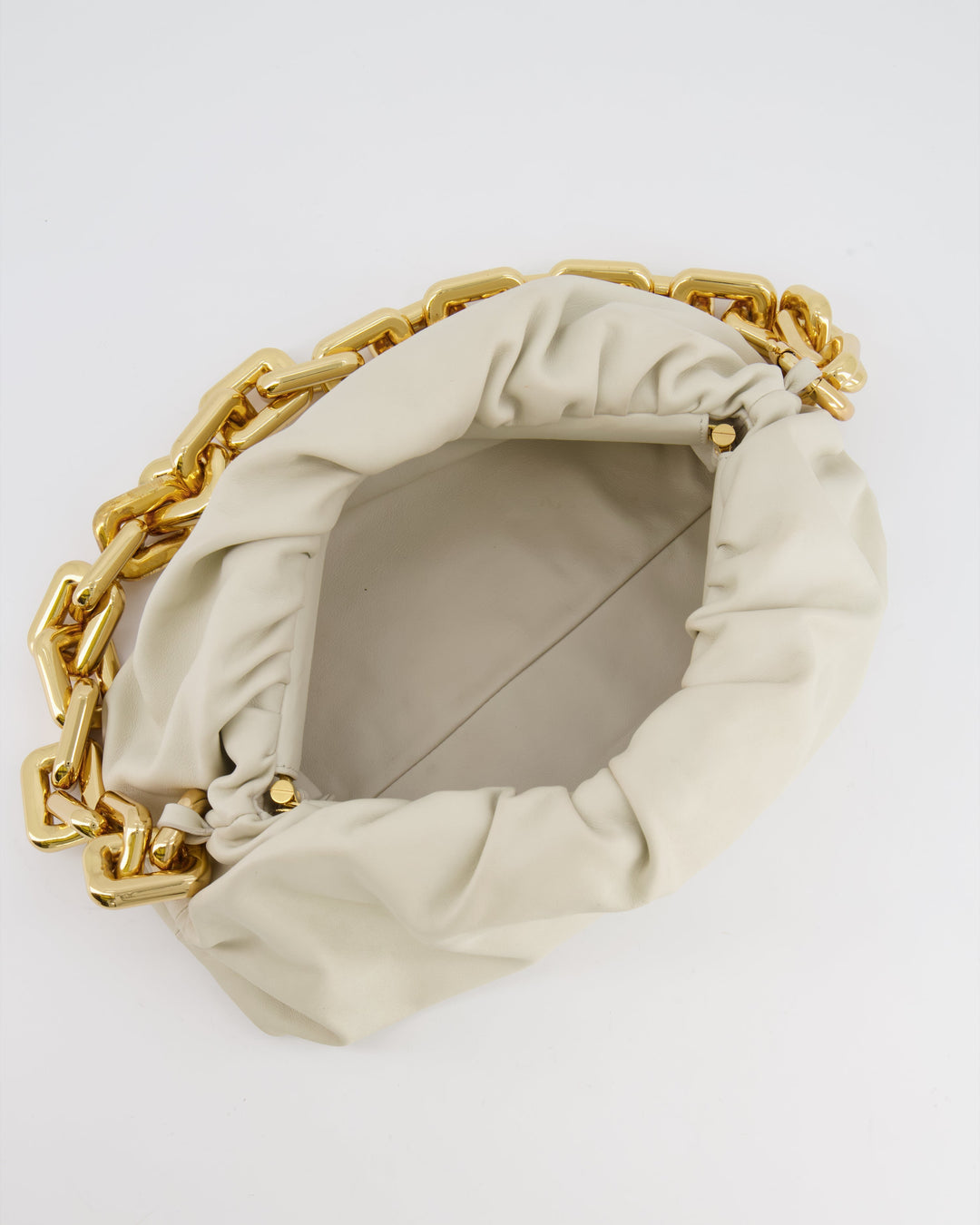*FIRE PRICE* Bottega veneta Cream Leather Chain Pouch Bag with Gold Hardware RRP £2,850