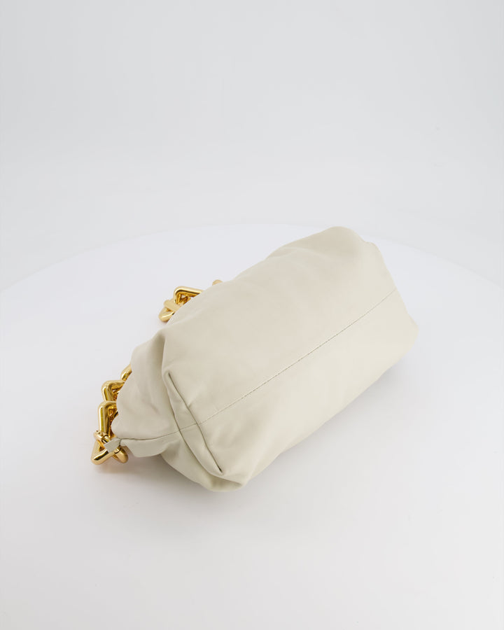 *FIRE PRICE* Bottega veneta Cream Leather Chain Pouch Bag with Gold Hardware RRP £2,850