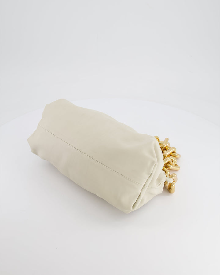 *FIRE PRICE* Bottega veneta Cream Leather Chain Pouch Bag with Gold Hardware RRP £2,850