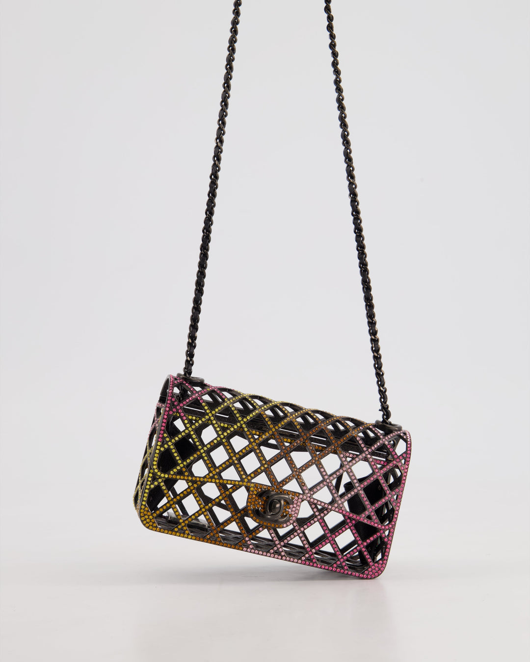 *RARE* Top Quality Chanel 24C Multi-Colour Crystal Runway Mini Rectangular Flap Bag