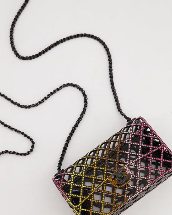 *RARE* Top Quality Chanel 24C Multi-Colour Crystal Runway Mini Rectangular Flap Bag