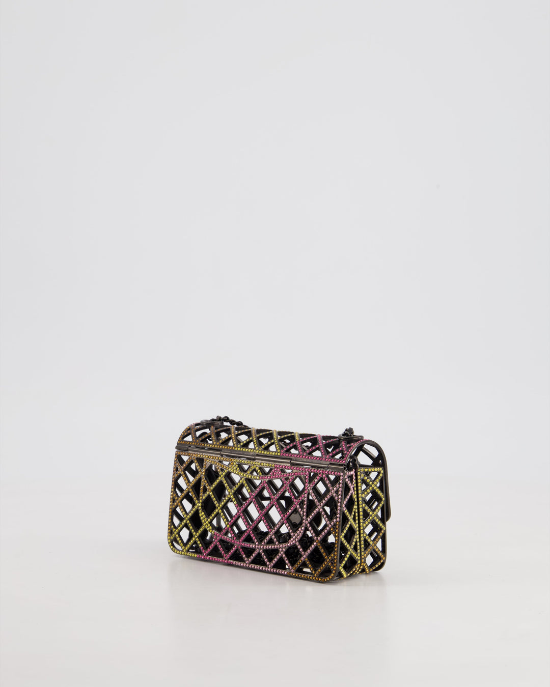 *RARE* Top Quality Chanel 24C Multi-Colour Crystal Runway Mini Rectangular Flap Bag